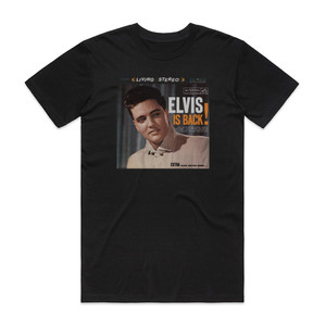 Elvis Presley Elvis Is Back Album Cover T-Shirt Black Elvis Presley Elvis Is Back Album Cover T-Shirt Black