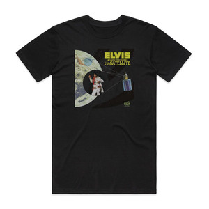 Elvis Presley Aloha From Hawaii Via Satellite Album Cover T-Shirt Black Elvis Presley Aloha From Hawaii Via Satellite Album Cover T-Shirt Black
