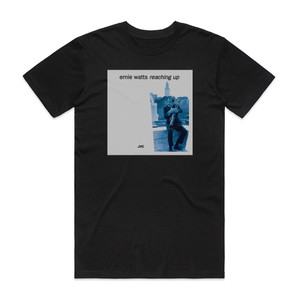 Ernie Watts Reaching Up Album Cover T-Shirt Black Ernie Watts Reaching Up Album Cover T-Shirt Black