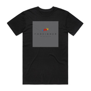 Foreigner The Definitive Album Cover T-Shirt Black Foreigner The Definitive Album Cover T-Shirt Black