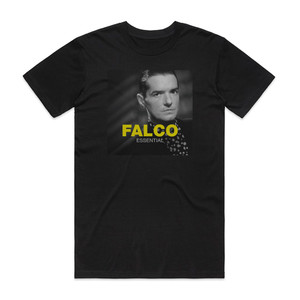 Falco The Essential Falco 1 Album Cover T-Shirt Black Falco The Essential Falco 1 Album Cover T-Shirt Black