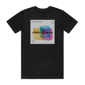 Ferry Corsten Helloworldep 1 Album Cover T-Shirt Black Ferry Corsten Helloworldep 1 Album Cover T-Shirt Black