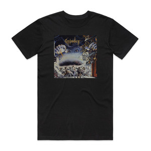 Grinder Dawn For The Living Album Cover T-Shirt Black