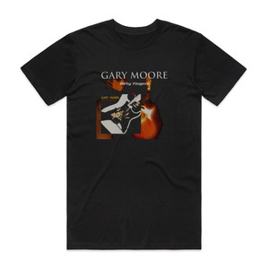 Gary Moore Dirty Fingers Album Cover T-Shirt Black Gary Moore Dirty Fingers Album Cover T-Shirt Black