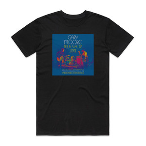 Gary Moore Blues For Jimi Album Cover T-Shirt Black Gary Moore Blues For Jimi Album Cover T-Shirt Black
