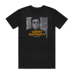 Gerry Rafferty Essential Album Cover T-Shirt Black Gerry Rafferty Essential Album Cover T-Shirt Black