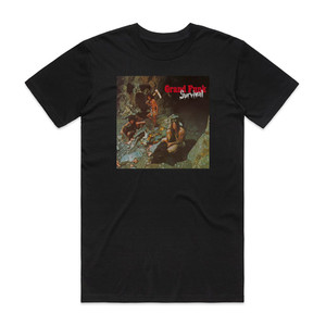 Grand Funk Railroad Survival Album Cover T-Shirt Black Grand Funk Railroad Survival Album Cover T-Shirt Black