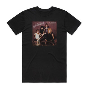 Girlschool Play Dirty Album Cover T-Shirt Black