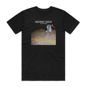 George Carlin On The Road Album Cover T-Shirt Black