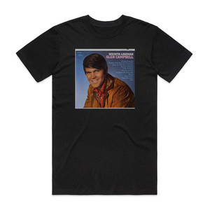 Glen Campbell Wichita Lineman 1 Album Cover T-Shirt Black
