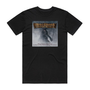 Hans Zimmer Pirates Of The Caribbean At Worlds End Album Cover T-Shirt Black Hans Zimmer Pirates Of The Caribbean At Worlds End Album Cover T-Shirt Black