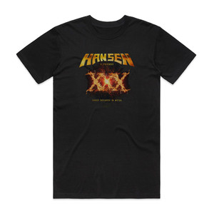 Hansen and Friends Xxx Three Decades In Metal Album Cover T-Shirt Black