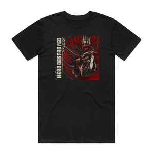 Hero Destroyed Throes Album Cover T-Shirt Black Hero Destroyed Throes Album Cover T-Shirt Black