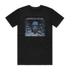 Herman Frank Right In The Guts Album Cover T-Shirt Black Herman Frank Right In The Guts Album Cover T-Shirt Black