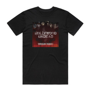 Hollywood Undead American Tragedy 1 Album Cover T-Shirt Black Hollywood Undead American Tragedy 1 Album Cover T-Shirt Black