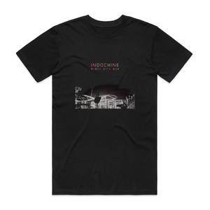 Indochine Black City Parade Album Cover T-Shirt Black Indochine Black City Parade Album Cover T-Shirt Black