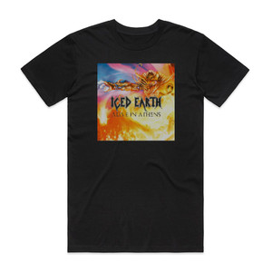 Iced Earth Alive In Athens 1 Album Cover T-Shirt Black Iced Earth Alive In Athens 1 Album Cover T-Shirt Black
