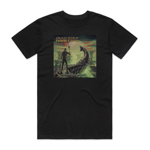 Iron Fire Voyage Of The Damned Album Cover T-Shirt Black Iron Fire Voyage Of The Damned Album Cover T-Shirt Black