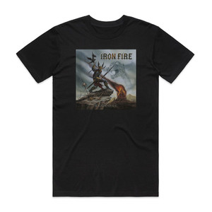 Iron Fire Revenge Album Cover T-Shirt Black Iron Fire Revenge Album Cover T-Shirt Black