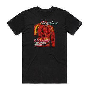 Ilegales El Corazn Es Un Animal Extrao Album Cover T-Shirt Black Ilegales El Corazn Es Un Animal Extrao Album Cover T-Shirt Black