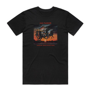 Jag Panzer Ample Destruction 1 Album Cover T-Shirt Black Jag Panzer Ample Destruction 1 Album Cover T-Shirt Black