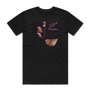 Julio Iglesias En Concierto Album Cover T-Shirt Black Julio Iglesias En Concierto Album Cover T-Shirt Black
