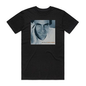 James Taylor The Best Of James Taylor Album Cover T-Shirt Black James Taylor The Best Of James Taylor Album Cover T-Shirt Black