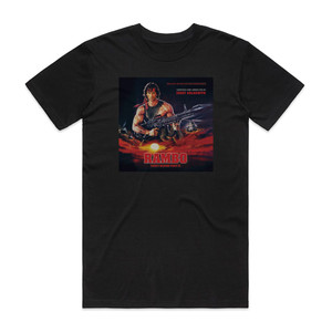 Jerry Goldsmith Rambo First Blood Part Ii Album Cover T-Shirt Black Jerry Goldsmith Rambo First Blood Part Ii Album Cover T-Shirt Black