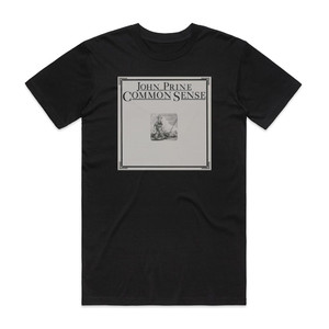 John Prine Common Sense Album Cover T-Shirt Black John Prine Common Sense Album Cover T-Shirt Black