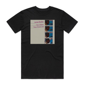 James Booker New Orleans Piano Wizard Live Album Cover T-Shirt Black