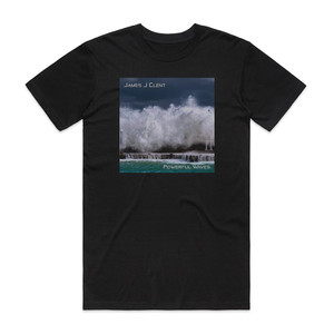 James J Clent Powerful Waves Album Cover T-Shirt Black James J Clent Powerful Waves Album Cover T-Shirt Black