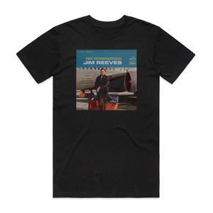 Jim Reeves The International Jim Reeves Album Cover T-Shirt Black Jim Reeves The International Jim Reeves Album Cover T-Shirt Black