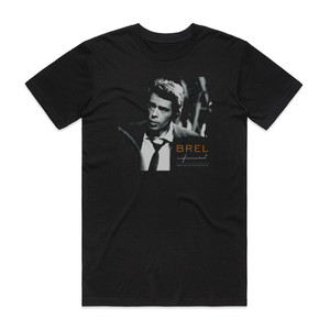 Jacques Brel Infiniment Album Cover T-Shirt Black Jacques Brel Infiniment Album Cover T-Shirt Black