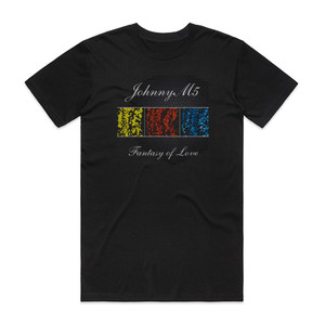 JohnnyM5 Fantasy Of Love Album Cover T-Shirt Black JohnnyM5 Fantasy Of Love Album Cover T-Shirt Black