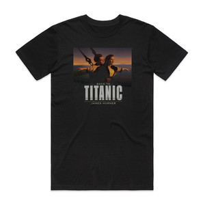 James Horner Back To Titanic Album Cover T-Shirt Black James Horner Back To Titanic Album Cover T-Shirt Black