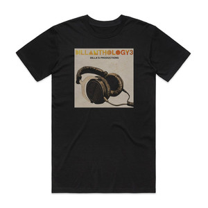 J Dilla Dillanthology 3 Dillas Productions Album Cover T-Shirt Black J Dilla Dillanthology 3 Dillas Productions Album Cover T-Shirt Black