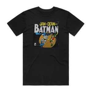 Jan and Dean Jan And Dean Meet Batman Album Cover T-Shirt Black