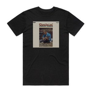 Jerry Reed Cookin Album Cover T-Shirt Black Jerry Reed Cookin Album Cover T-Shirt Black