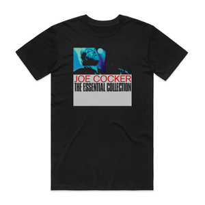 Joe Cocker The Essential Collection Album Cover T-Shirt Black Joe Cocker The Essential Collection Album Cover T-Shirt Black