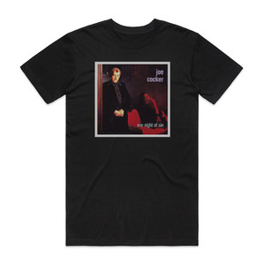 Joe Cocker One Night Of Sin Album Cover T-Shirt Black Joe Cocker One Night Of Sin Album Cover T-Shirt Black