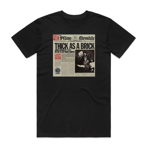 Jethro Tull Thick As A Brick 6 Album Cover T-Shirt Black Jethro Tull Thick As A Brick 6 Album Cover T-Shirt Black