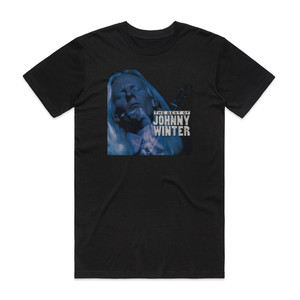 Johnny Winter The Best Of Johnny Winter Album Cover T-Shirt Black