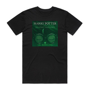 JK Rowling Harry Potter And The Deathly Hallows Album Cover T-Shirt Black