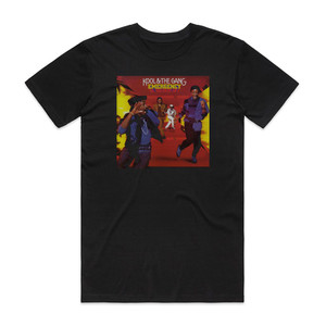 Kool and The Gang Emergency Album Cover T-Shirt Black Kool and The Gang Emergency Album Cover T-Shirt Black