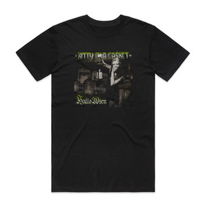 Kitty in a Casket Hallowien Album Cover T-Shirt Black