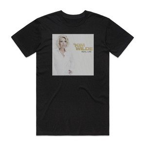 Kim Wilde Real Life Album Cover T-Shirt Black Kim Wilde Real Life Album Cover T-Shirt Black