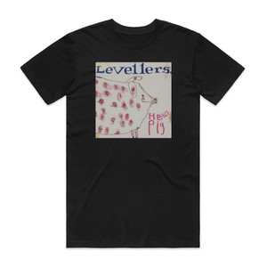 Levellers Hello Pig Album Cover T-Shirt Black Levellers Hello Pig Album Cover T-Shirt Black