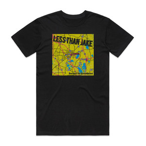 Less Than Jake Borders Boundaries 1 Album Cover T-Shirt Black Less Than Jake Borders Boundaries 1 Album Cover T-Shirt Black