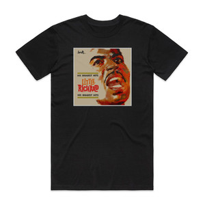 Little Richard His Biggest Hits Album Cover T-Shirt Black Little Richard His Biggest Hits Album Cover T-Shirt Black