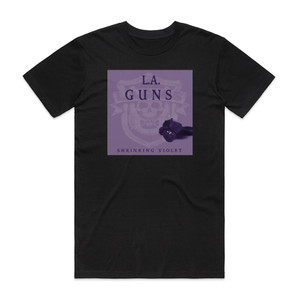 LA Guns Shrinking Violet Album Cover T-Shirt Black